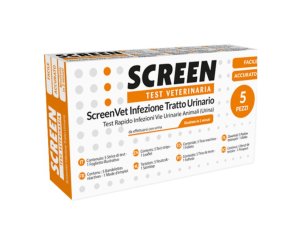 ScreenVet infezioni tratto urinario 5 pezzi - test rapido per infezioni urinarie animali domestici