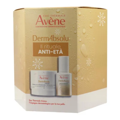 Avène Natale Cofanetto Regalo DermAbsolu Rituale Anti-Età Crema Giorno e Siero Fondamentale