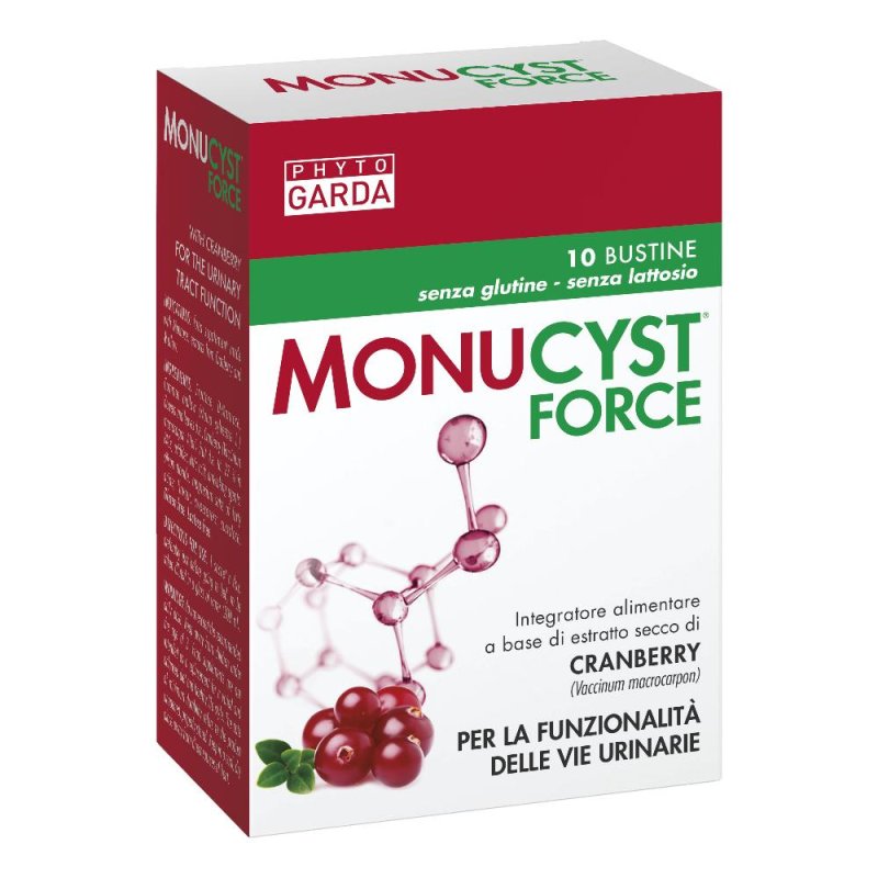 Monucyst Force 10 bustine - integratore per benessere delle vie urinarie e prevenzione della cistite