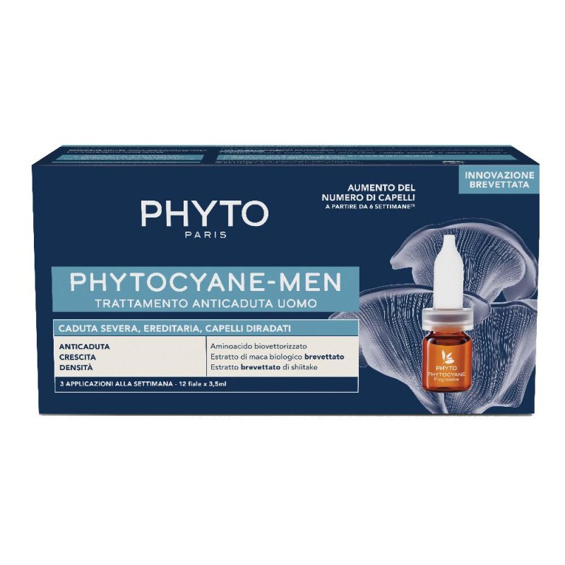 Phyto Phytocyane Men Trattamento caduta severa dei capelli 12 fiale 5 ml Phyto Phytocyane Men Trattamento caduta severa dei capelli 12 fiale 5 ml