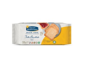 Piaceri Mediterranei - Fette Biscottate Senza Glutine Confezione 110 Gr