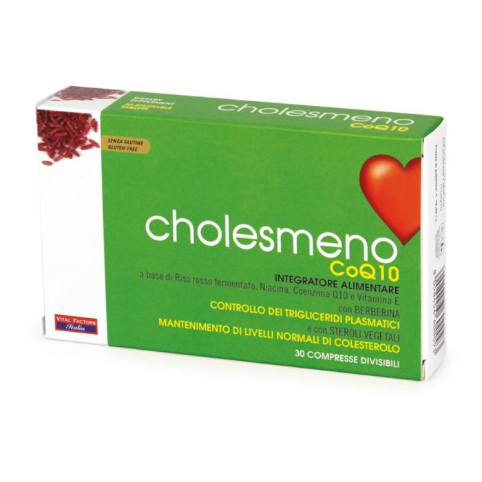 Cholesmeno 30 Compresse Integratore per Colesterolo e Trigliceridi con Riso Rosso Fermentato e Berberina