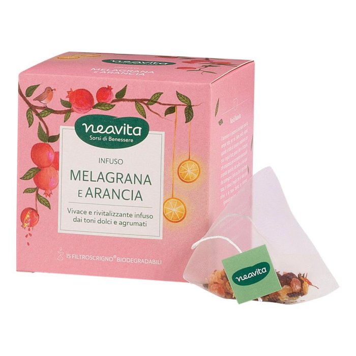 Neavita Filtroscrigno Infuso Mela e Arancia &ndash; Tisana Fruttata in Filtri Piramidali
