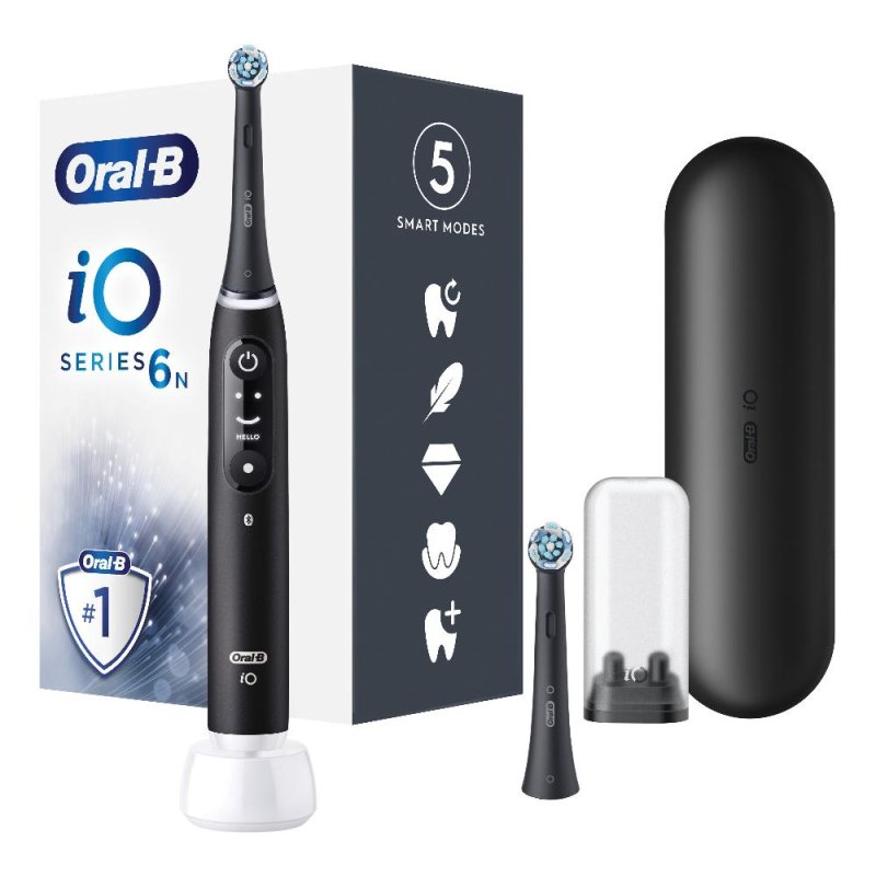 Oral B spazzolino elettrico iO series 6n black + 2 testine Oral B spazzolino elettrico iO series 6n black + 2 testine