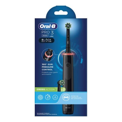 Oral-B Spazzolino Elettrico Ricaricabile Pro Series 3 Nero + 2 Testine