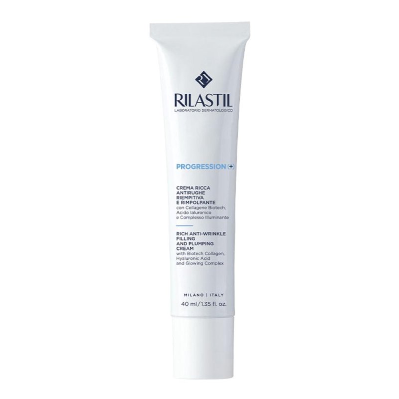 Rilastil Progression Crema Ricca viso antirughe riempitiva e rimpolpante 40 ml Rilastil Progression Crema Ricca viso antirughe riempitiva e rimpolpante 40 ml