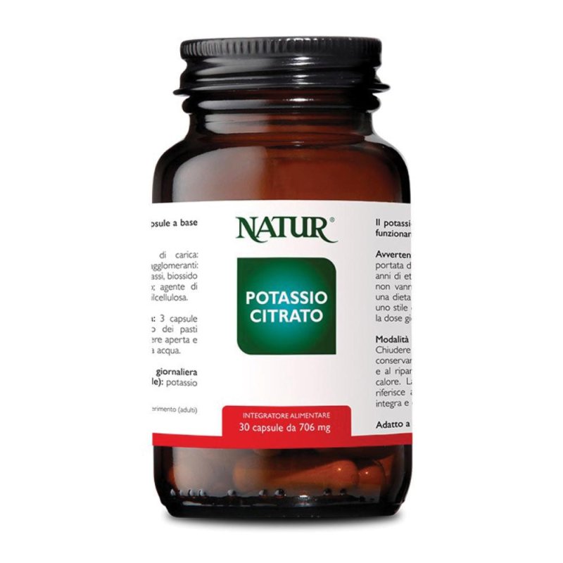 Potassio Citrato 30 Capsule - integratore di potassio per equilibrio elettrolitico e crampi muscolari