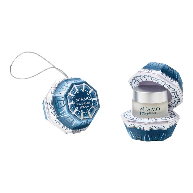 Miamo Healthy Skin System Cofanetto Regalo Xmas Hyalu-Repair Lip Balm Trattamento Riparatore Labbra 15 ml Edizione Speciale