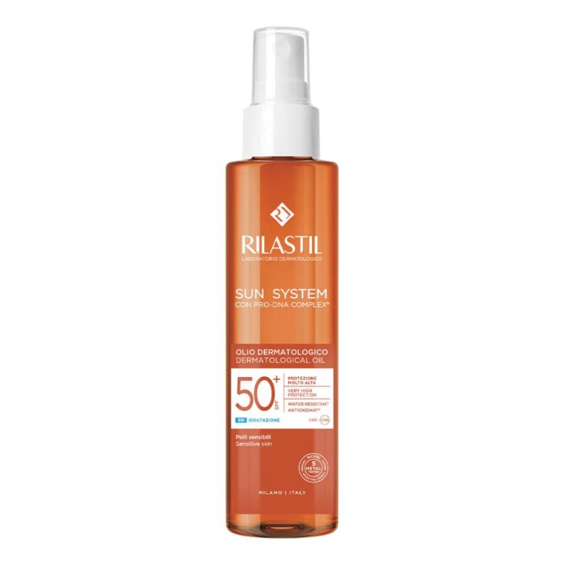 Rilastil Sun System - Olio Solare Dermatologico SPF50+ 200 ml