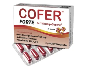   Cofer Forte - Integratore Alimentare con Ferro, Acido Folico e Vitamine 20 capsule 