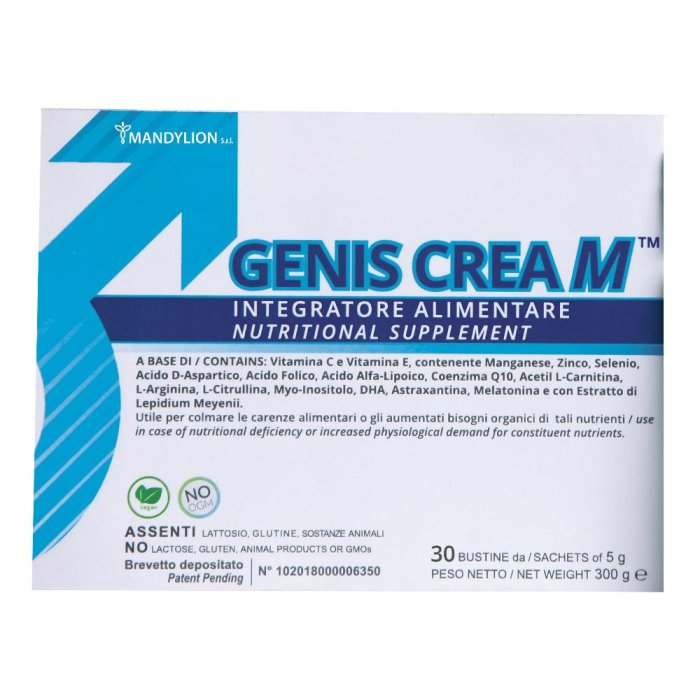 Genis Crea M 30 bustine - integratore con creatina e aminoacidi per performance muscolare Genis Crea M 30 bustine - integratore con creatina e aminoacidi per performance muscolare