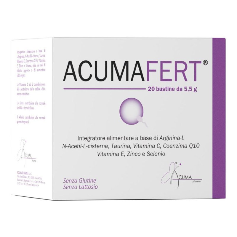 Acumafert 20 Bustine Integratore Alimentare per Fertilit&agrave; Maschile e Qualit&agrave; dello Sperma