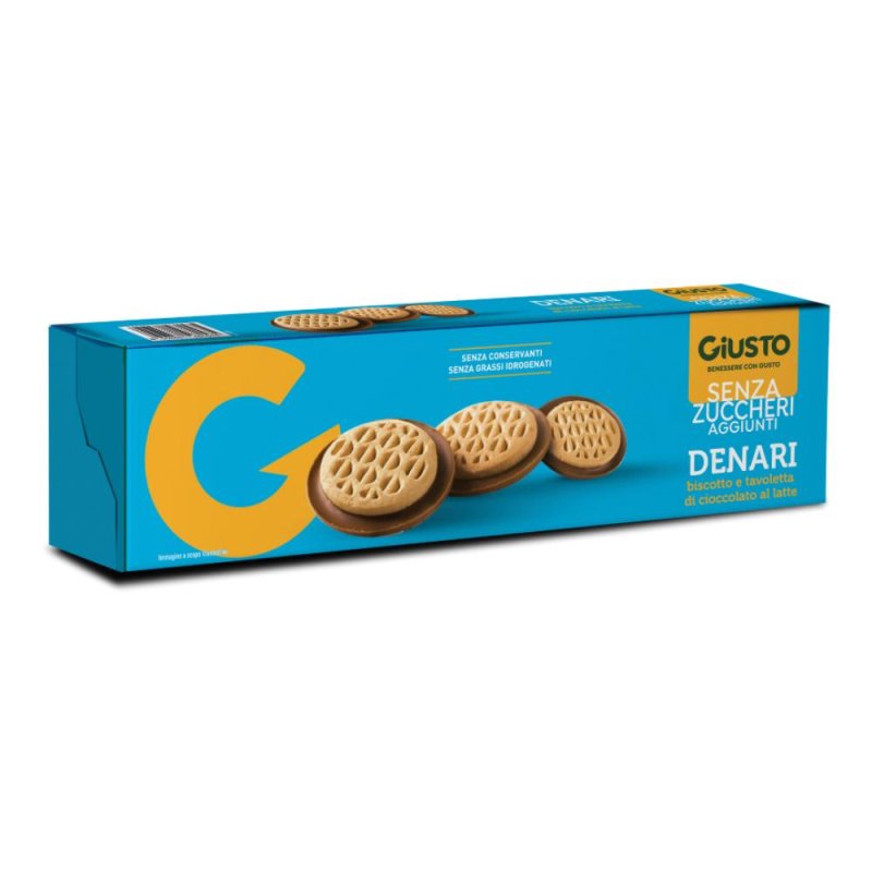 Giusto senza zucchero Denari 120 g - biscotti senza glutine e senza zuccheri aggiunti