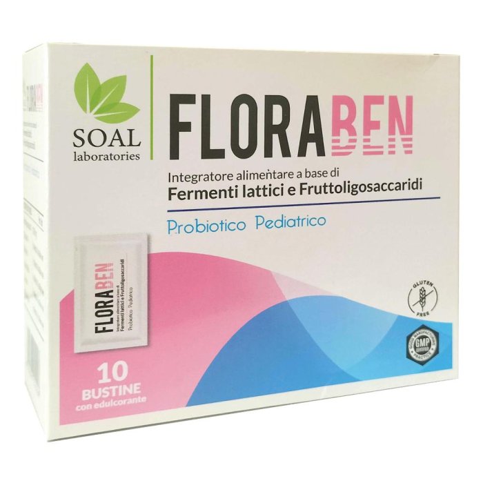 Floraben Pediatrico 10 bustine - integratore probiotico per bambini Floraben Pediatrico 10 bustine - integratore probiotico per bambini