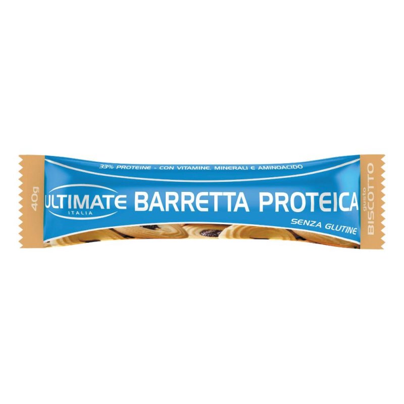 Ultimate bar proteica gusto biscotto 40 g - barretta proteica snack post-allenamento Ultimate bar proteica gusto biscotto 40 g - barretta proteica snack post-allenamento