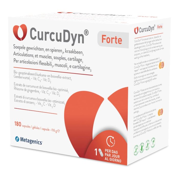 Curcudyn Forte integratore per articolazioni e muscoli con curcuma complesso ad alta biodisponibilità confezione da 180 capsule Curcudyn Forte integratore per articolazioni e muscoli con curcuma complesso ad alta biodisponibilità confezione da 180 capsule