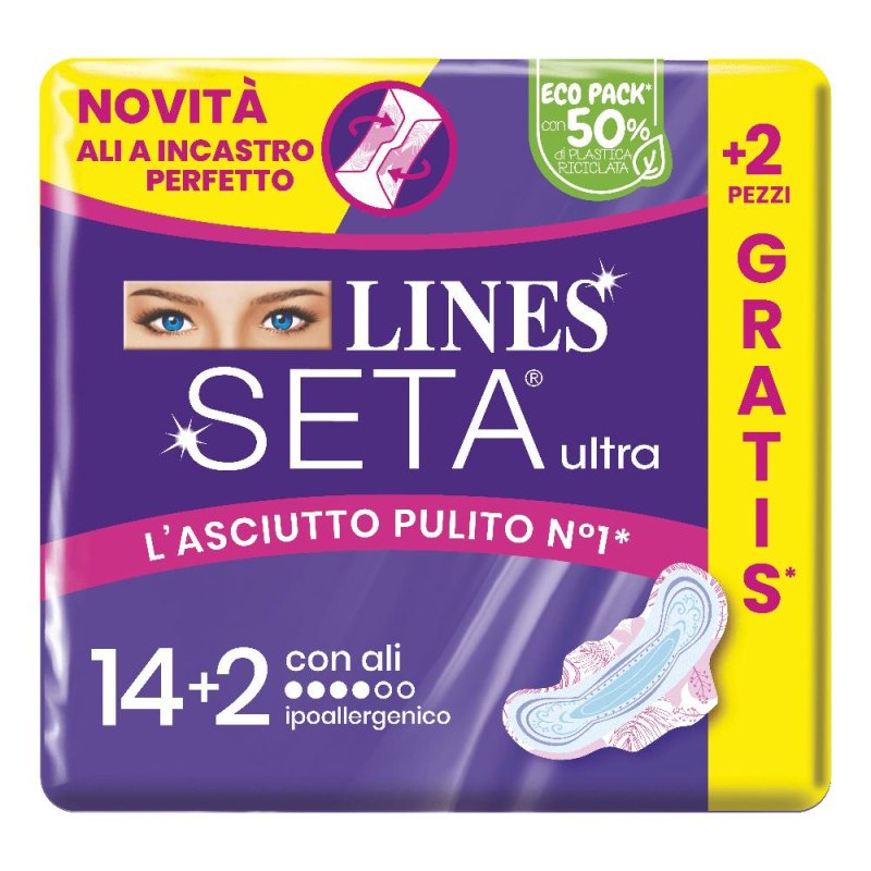 Fater Lines Seta Ultra Assorbenti Ali Cp 14+2 Pezzi