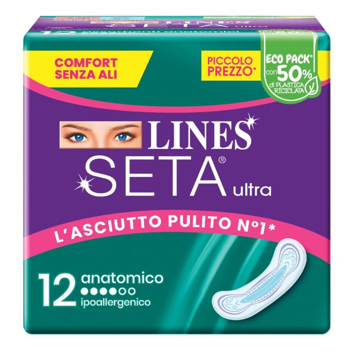 Fater Lines Seta Ultra Assorbenti Anatomico Dwct 12 Pezzi