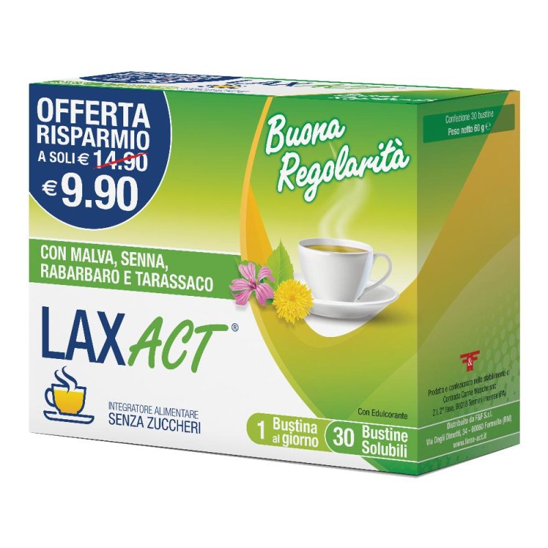 Linea Act Lax Act Bevanda Solubile Integratore Regolarit&agrave; Intestinale 30 bustine