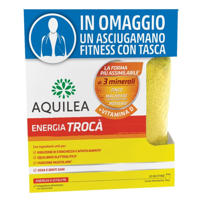 Aquilea Energia Trocà + Vitamina D Zinco Magnesio e Potassio + Omaggio Aquilea Energia Trocà + Vitamina D Zinco Magnesio e Potassio + Omaggio