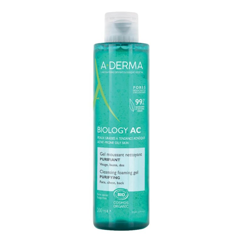 A-Derma Biology AC Gel Detergente Schiumogeno Purificante Anti-imperfezioni 200ml
