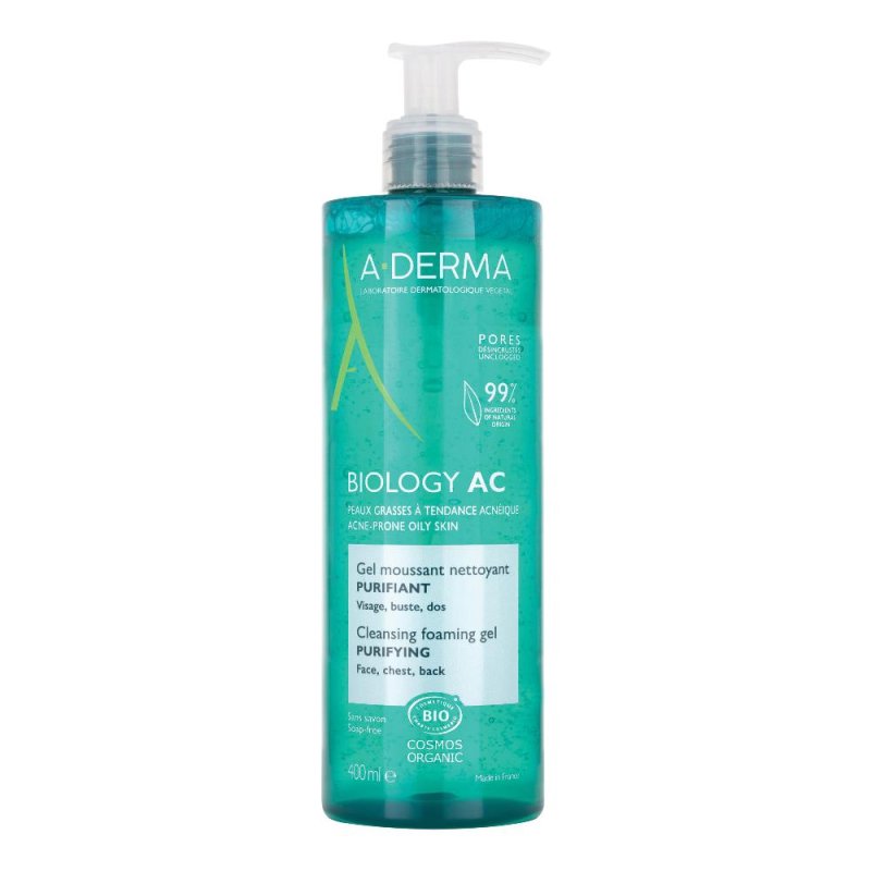 A-Derma Biology AC - Gel Detergente Schiumogeno Purificante 400 ml A-Derma Biology AC - Gel Detergente Schiumogeno Purificante 400 ml
