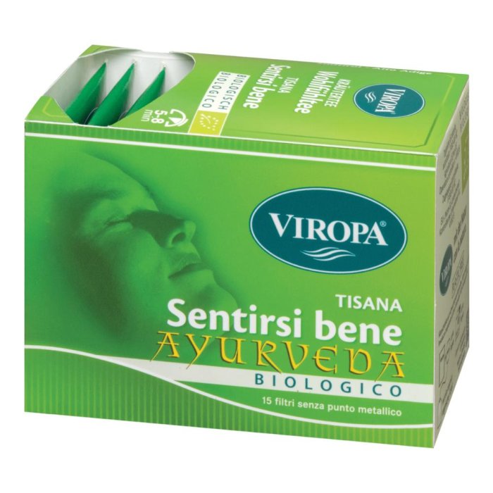 Viropa Ayurveda Bio Tisana di Erbe Ayurvediche 15 Filtri Infuso Biologico Rilassante e Digestivo