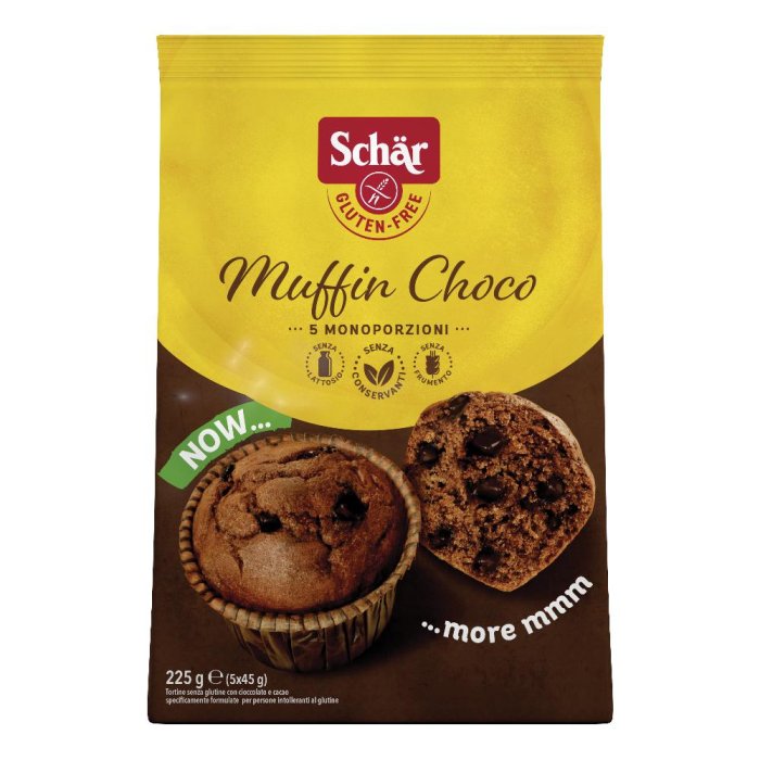Schar - Muffin Choco Senza Glutine Confezione 225 Gr Schar - Muffin Choco Senza Glutine Confezione 225 Gr