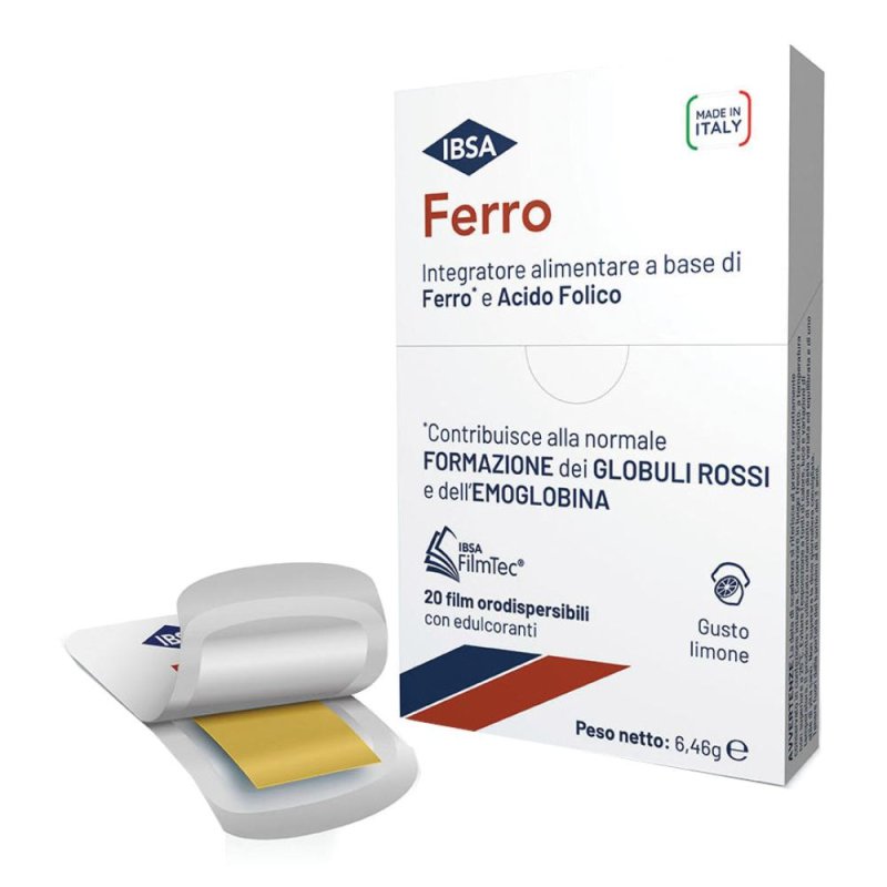 IBSA Ferro Integratore ricostituente 20 Film Orodispersibili IBSA Ferro Integratore ricostituente 20 Film Orodispersibili