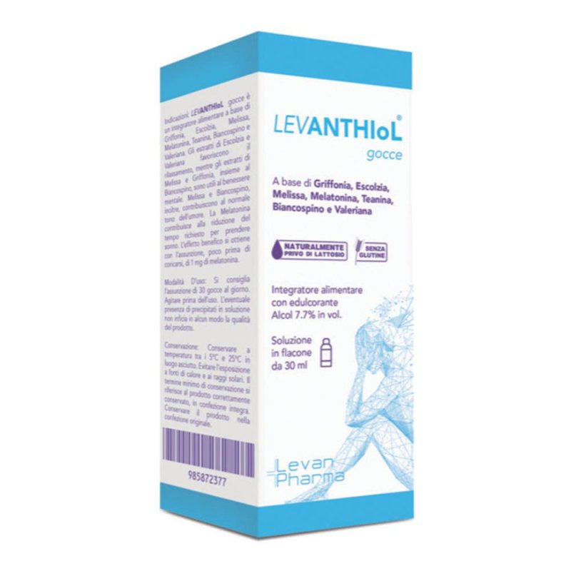 Levanthiol Gtt 30 Millilitri Gocce Orali Integratore Alimentare per Fegato e Depurazione dell&rsquo;Organismo
