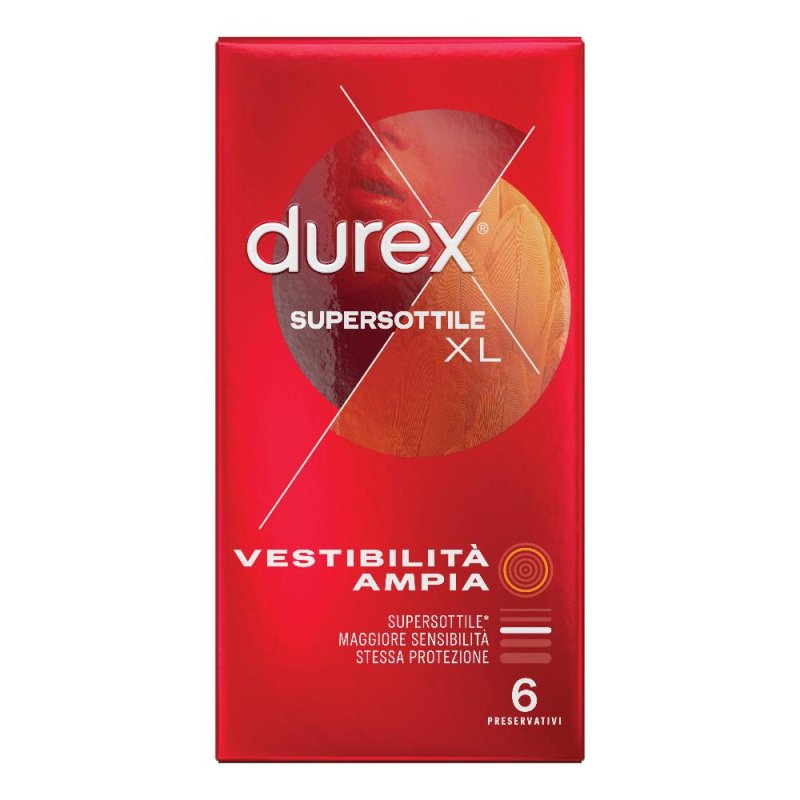 Durex Supersottile Vestibilità Ampia XL 6 Preservativi Durex Supersottile Vestibilità Ampia XL 6 Preservativi