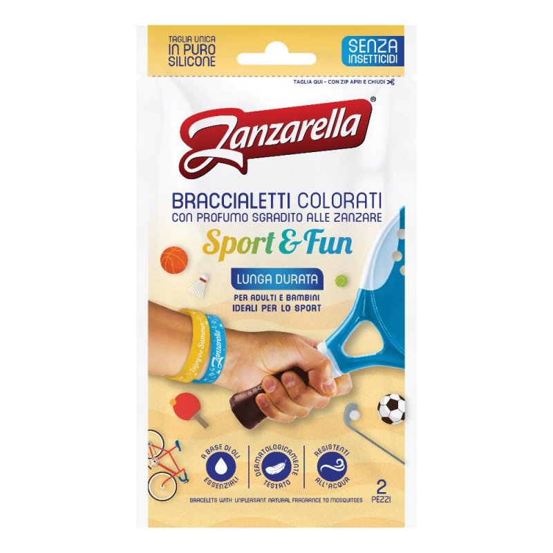 Zanzarella braccialetto antizanzare Sport and Fun 2 pezzi per bambini e adulti con design paint colorato e custodia net protettiva Zanzarella braccialetto antizanzare Sport and Fun 2 pezzi per bambini e adulti con design paint colorato e custodia net protettiva