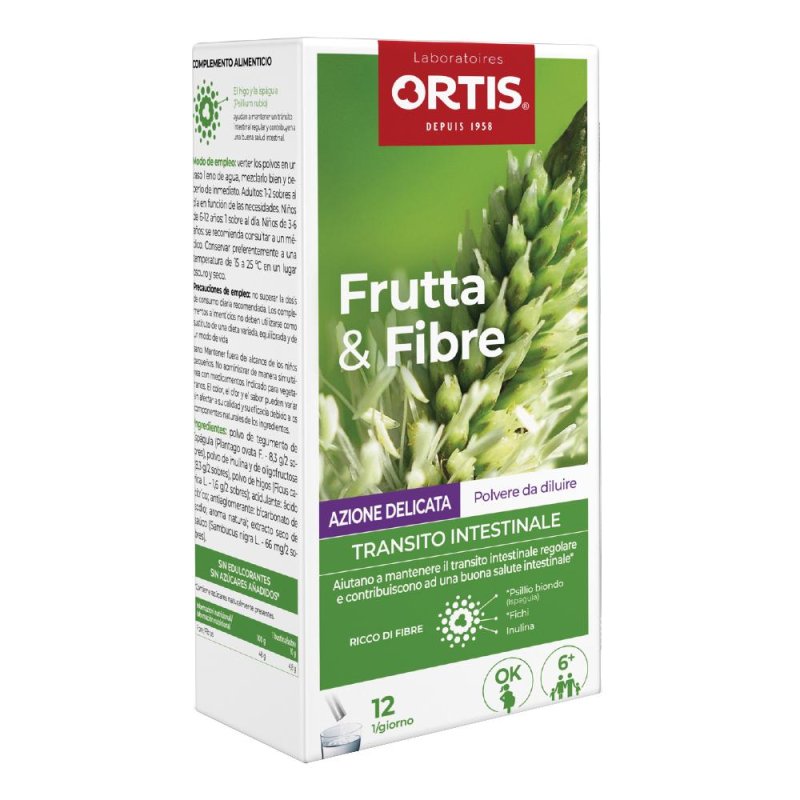 Ortis Frutta e Fibre Azione Delicata 12 Stick – Integratore alla Frutta e Fibre per la Regolarità Intestinale Ortis Frutta e Fibre Azione Delicata 12 Stick – Integratore alla Frutta e Fibre per la Regolarità Intestinale