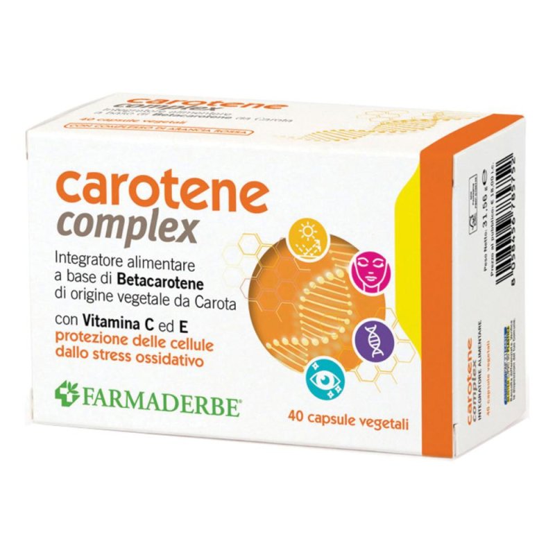Farmaderbe Carotene Complex Integratore Alimentare 40 Capsule