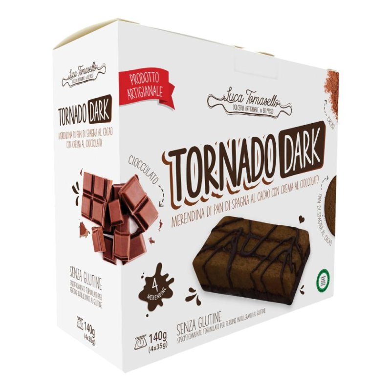 Dolceria Tomasello Tornado Dark Merendine al Cacao 140g Dolceria Tomasello Tornado Dark Merendine al Cacao 140g