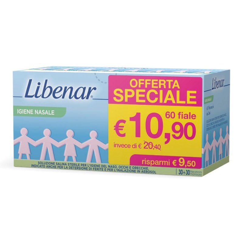 Libenar Soluzione Fisiologica 60 Fiale Da 5ml Libenar Soluzione Fisiologica 60 Fiale Da 5ml