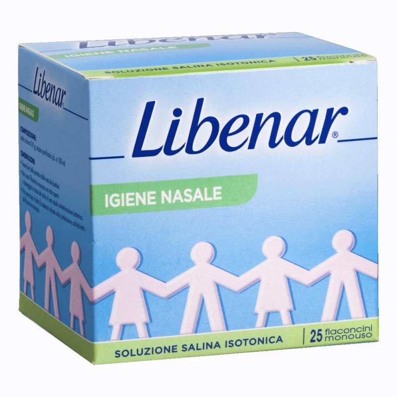Libenar igiene nasale soluzione salina isotonica 25 fiale monouso 5ml Libenar igiene nasale soluzione salina isotonica 25 fiale monouso 5ml