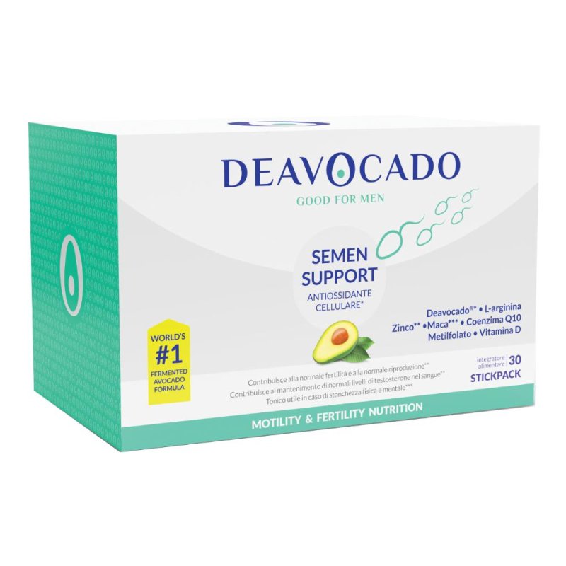 Deavocado Semen Support Uomo - integratore per fertilit&agrave; e qualit&agrave; del liquido seminale