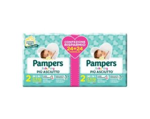 Fater Pampers Baby Dry Pannolino Duo Downcount Mini 48 Pezzi
