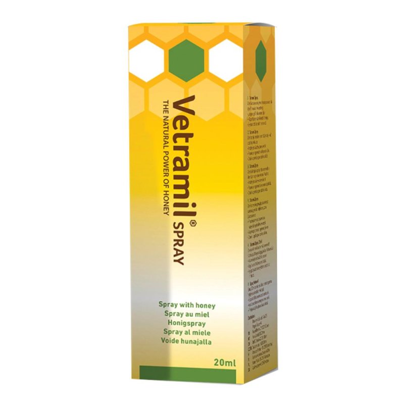 Vetramil Spray 20 ml Miele Medicale per Cani e Gatti Trattamento Ferite e Irritazioni della Pelle Vetramil Spray 20 ml Miele Medicale per Cani e Gatti Trattamento Ferite e Irritazioni della Pelle