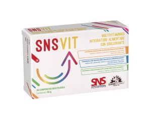 SNS Vit - Integratore Multivitaminico con Edulcorante per il Benessere Generale 30 Compresse masticabili