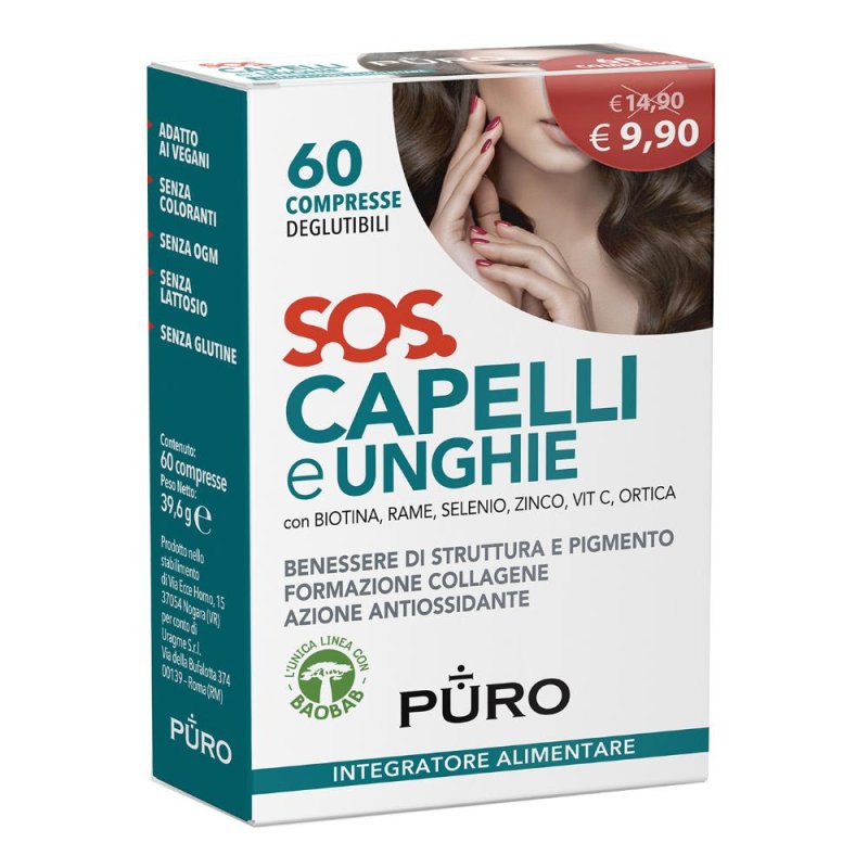 PURO SOS Capelli&Unghie 60Cpr PURO SOS Capelli&Unghie 60Cpr