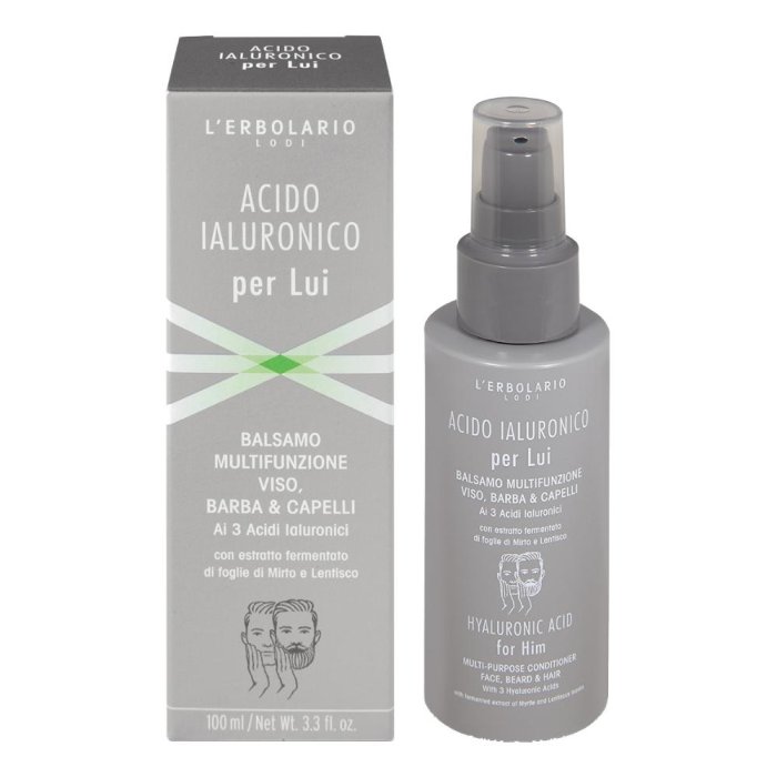 Acido Ialuronico per Lui Balsamo Multifunzione Idratante Antirughe Viso e Contorno Occhi Acido Ialuronico per Lui Balsamo Multifunzione Idratante Antirughe Viso e Contorno Occhi