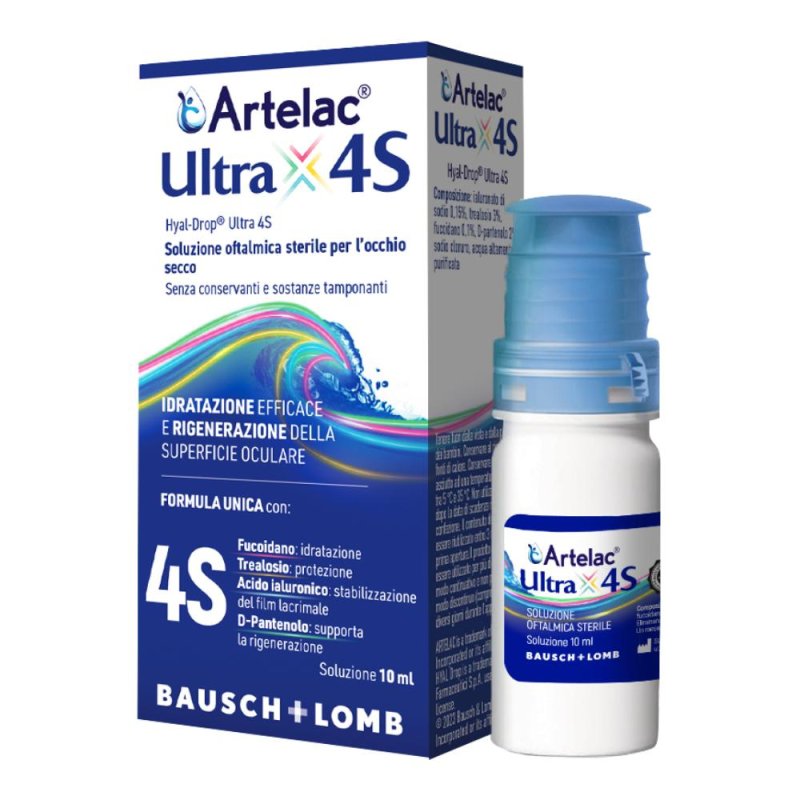 Bausch+Lomb Artelac Ultra 4S Soluzione Oftalmica per l'Occhio Secco 10 ml Bausch+Lomb Artelac Ultra 4S Soluzione Oftalmica per l'Occhio Secco 10 ml
