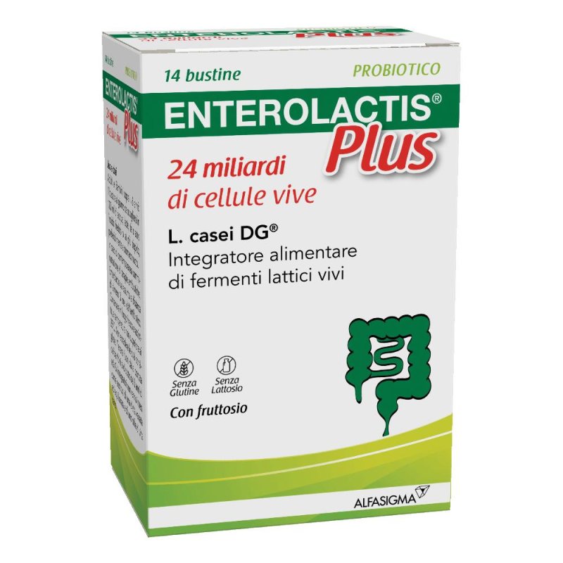 Enterolactis plus fermenti lattici per la flora intestinale 24 Miliardi Confezione 14 Bustine