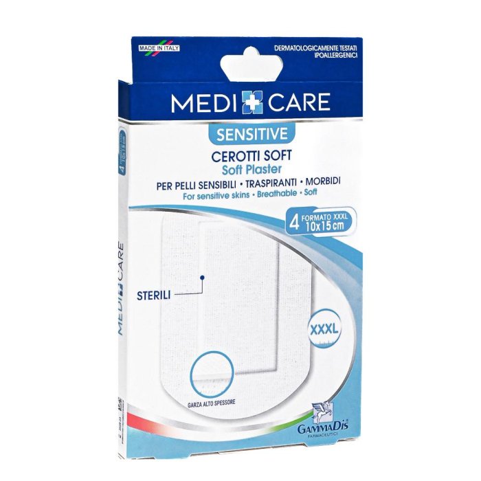 Cerotti sterili in tessuto non tessuto 10x15 cm 4 pezzi per medicazione ferite e protezione durante workout e attivit&agrave; sportive