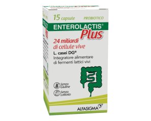 Enterolactis Plus integratore di fermenti lattici per l'equilibrio della flora batterica intestinale 15 capsule