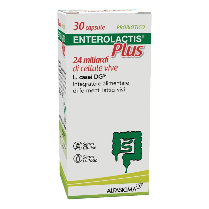 Enterolactis plus 30 capsule con 24 miliardi di fermenti lattici vivi per la flora intestinale Enterolactis plus 30 capsule con 24 miliardi di fermenti lattici vivi per la flora intestinale