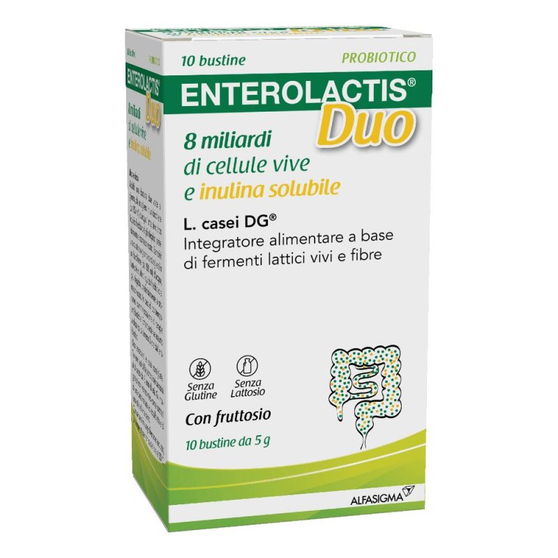 Enterolactis Duo Integratore Fermenti Latici Vivi e Fibre 20 Bustine Enterolactis Duo Integratore Fermenti Latici Vivi e Fibre 20 Bustine