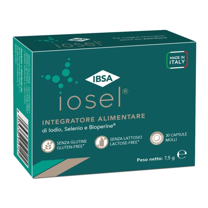 Iosel Integratore per la Salute della Tiroide - Iodio, Selenio e Bioperine 30 capsule